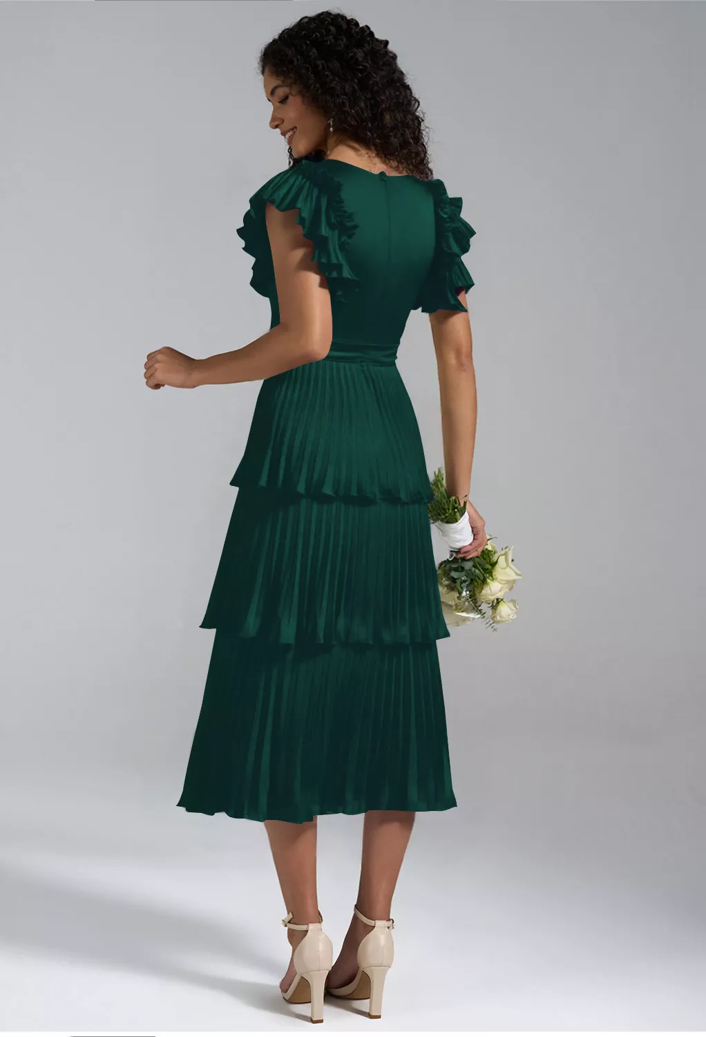 AW Leena Hunter Green  Spring Wedding Guest Dresses
